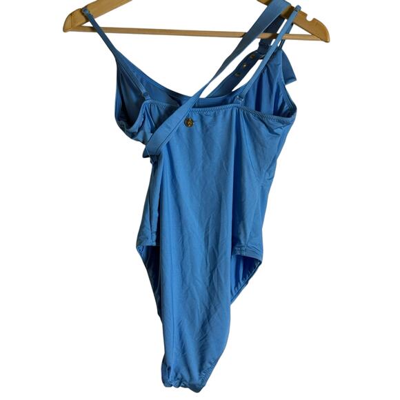 Sunshine 79 Maillot Blue Belted One Piece Swimsuit Size 10 - Picture 10 of 12